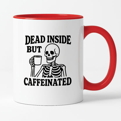 Kubek z nadrukiem "Dead inside but caffeinated"