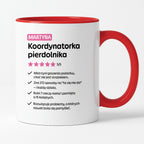 Kubek spersonalizowany z nadrukiem "Koordynatorka pierdolnika"