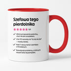 Kubek z nadrukiem "Szefowa tego pierdolnika"