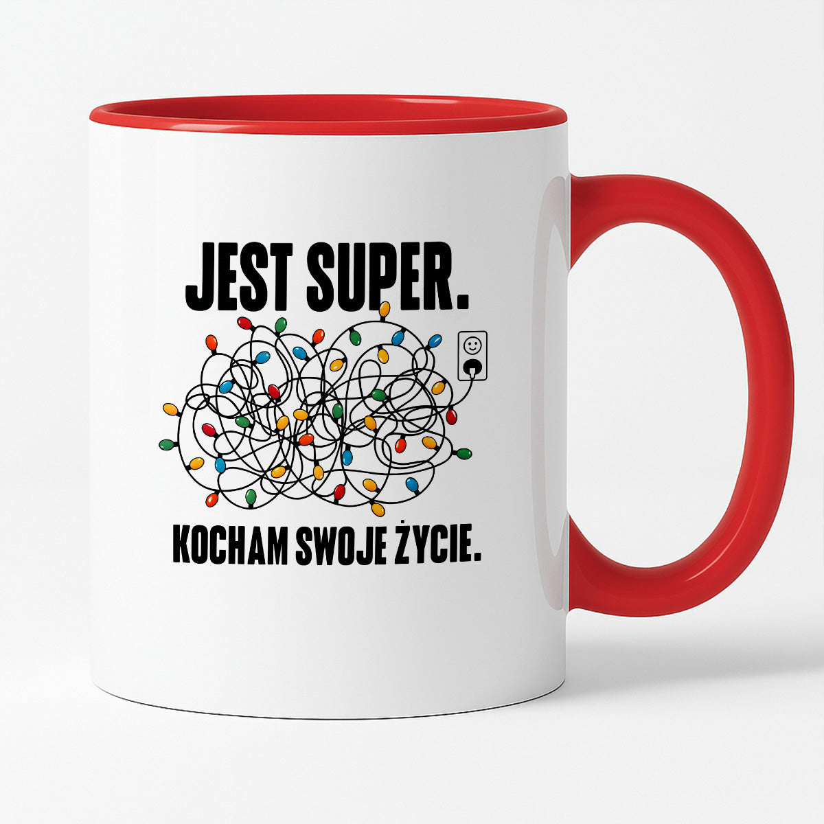 Kubek świąteczny "Jest super. Kocham swoje życie."
