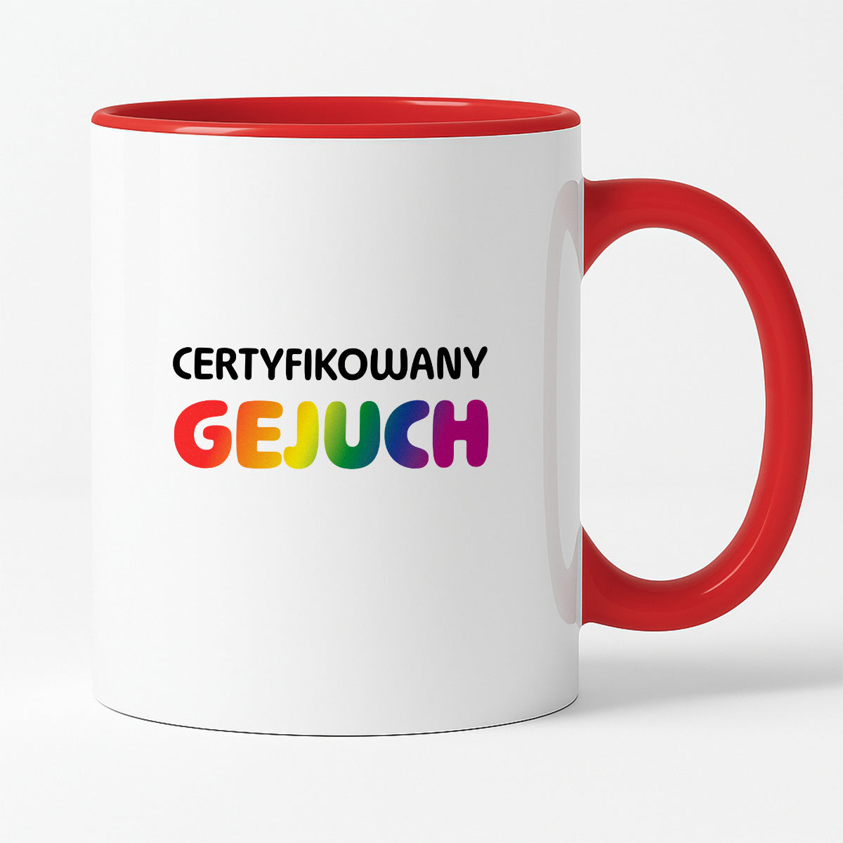 Kubek z nadrukiem - "Certyfikowany gejuch"
