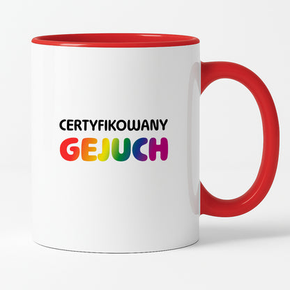 Kubek z nadrukiem - "Certyfikowany gejuch"