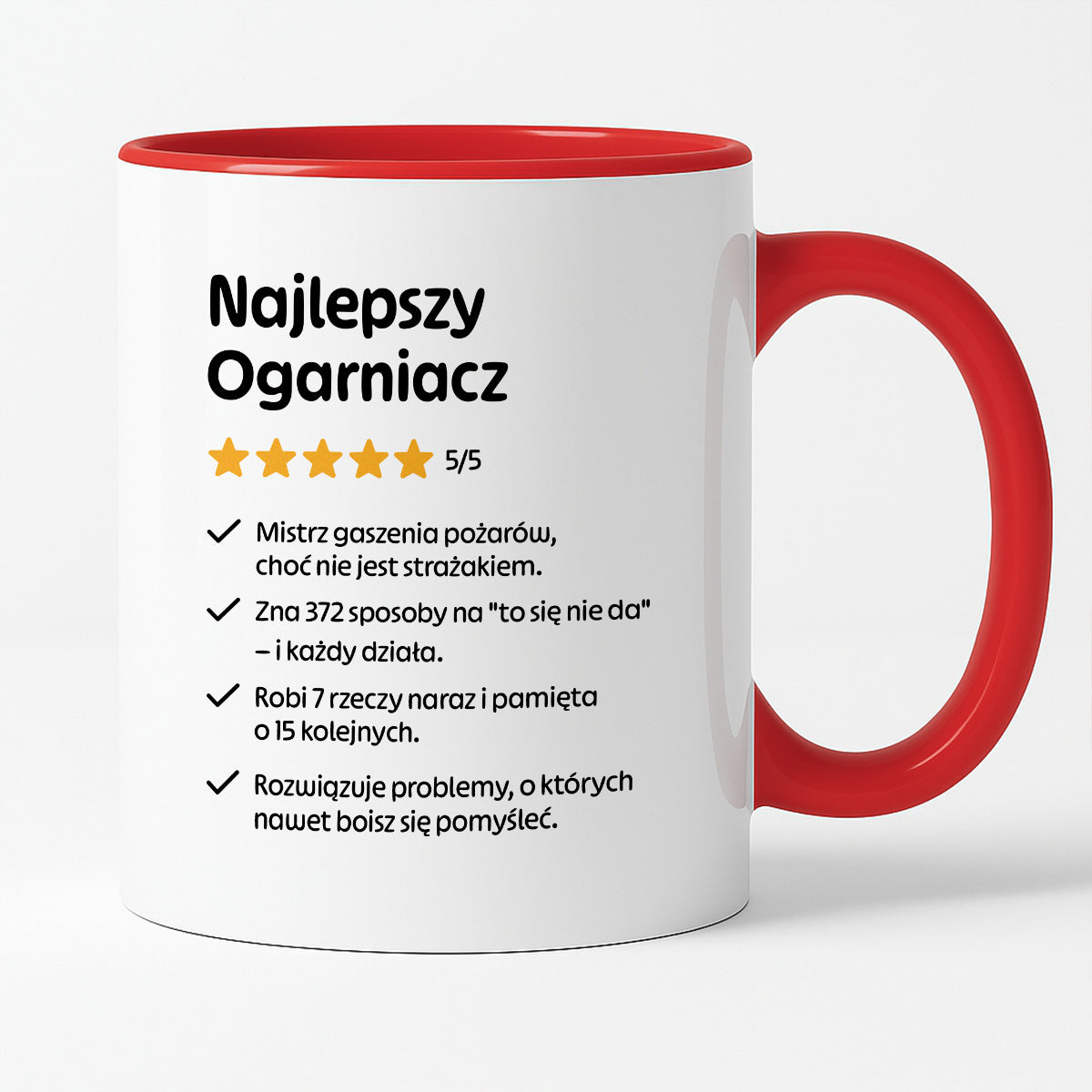 Kubek z nadrukiem "Najlepszy Ogarniacz"