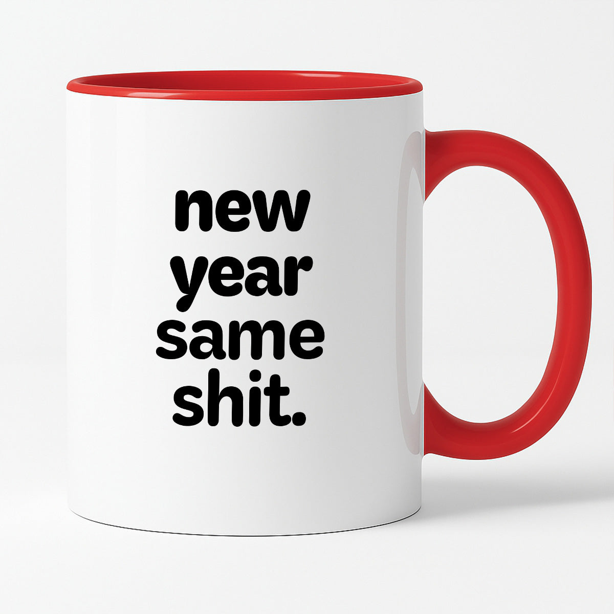 Kubek z nadrukiem - "new year same shit"