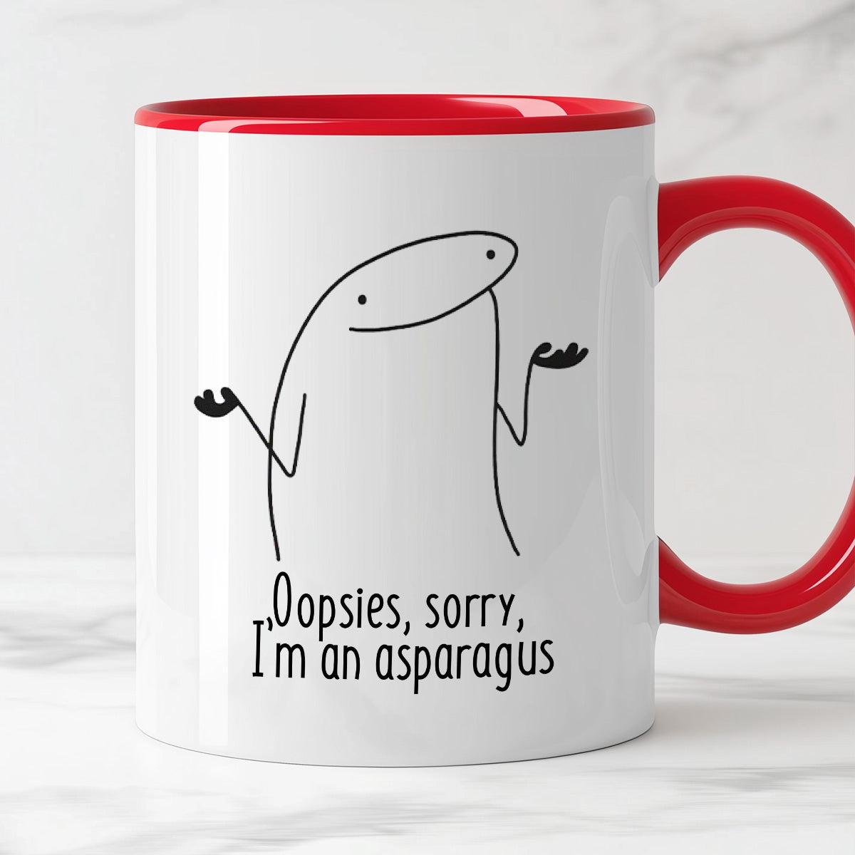 Kubek z nadrukiem "Oopsies, sorry,  I’m an asparagus"