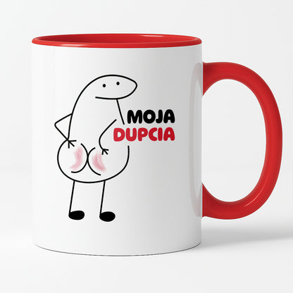 Kubek z nadrukiem "Moja dupcia"