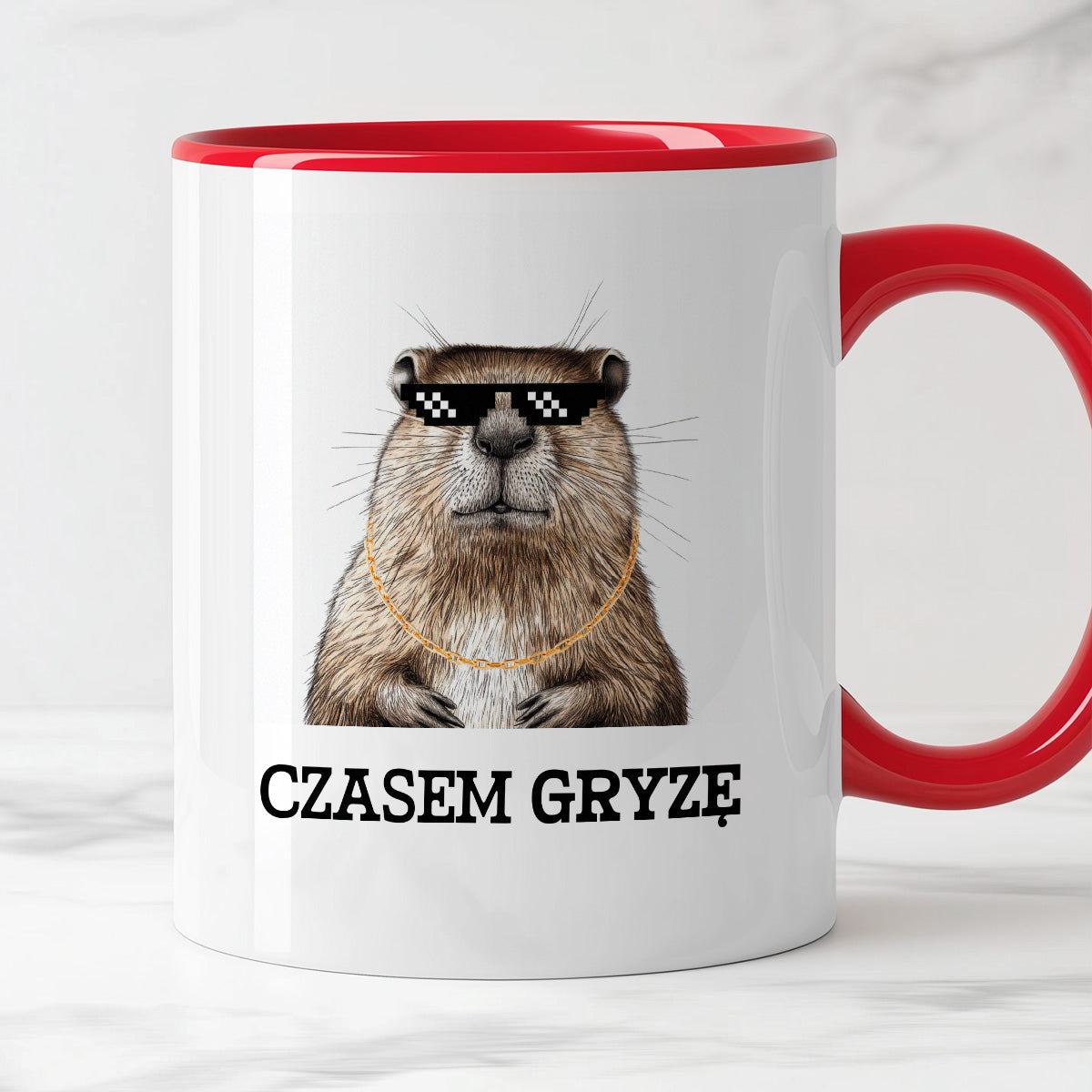 Kubek z nadrukiem "Czasem gryzę"