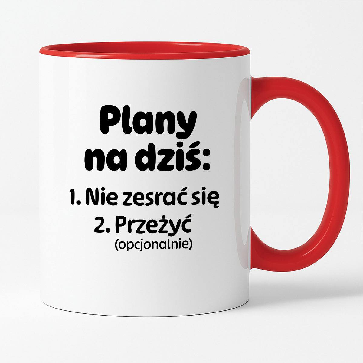 Kubek z nadrukiem - "Plany na dziś II"