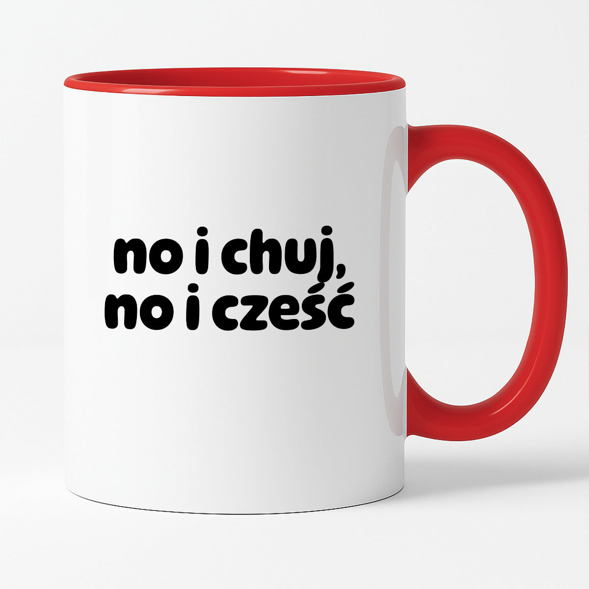 Kubek z nadrukiem "no i chuj no i cześć"