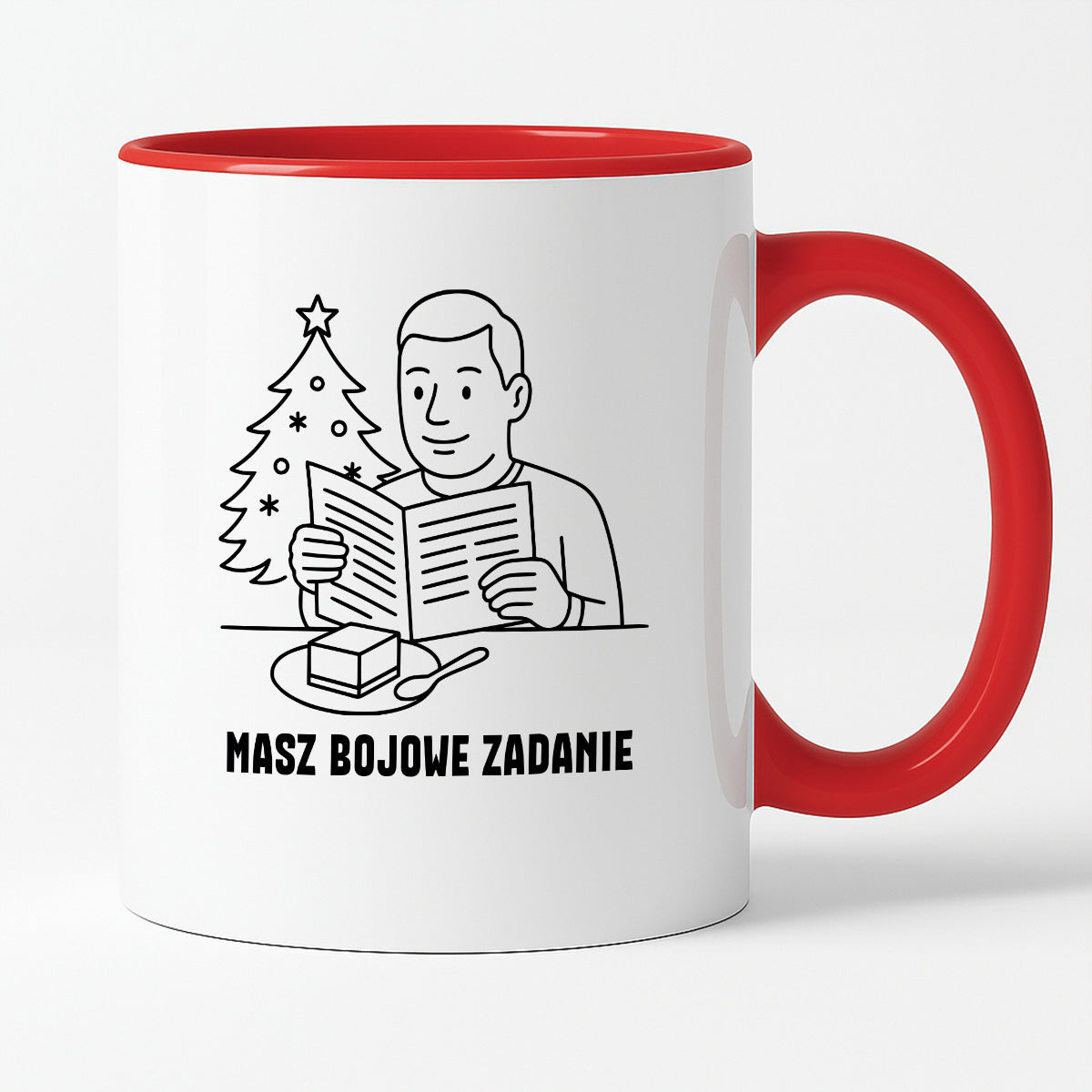 Kubek świąteczny z cytatem TATY - "Masz bojowe zadanie"