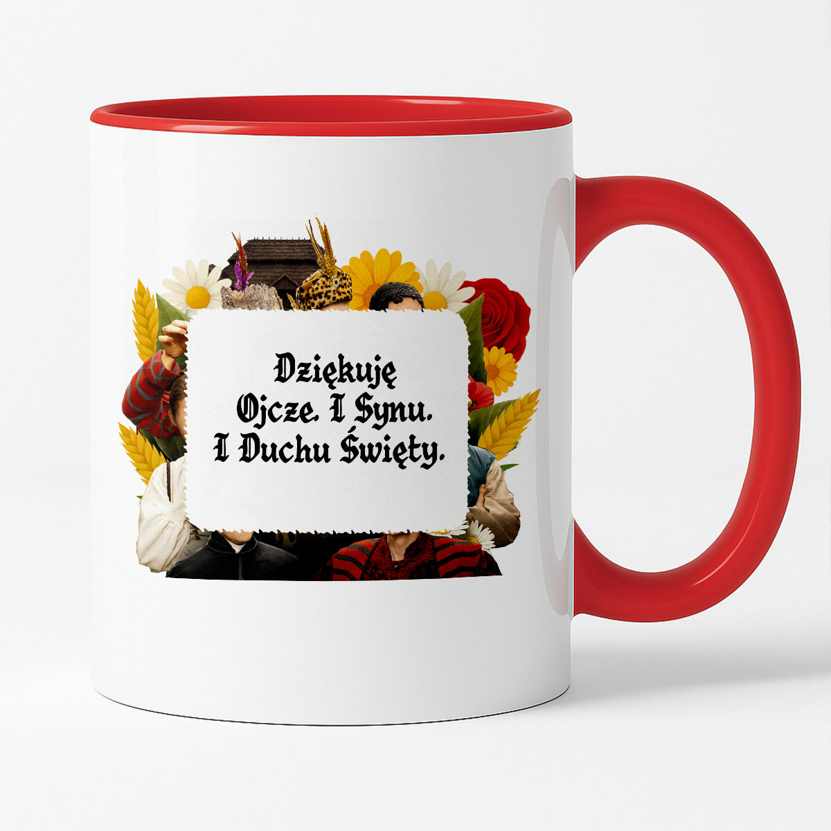 Kubek z nadrukiem "Dziękuję Ojcze. I Synu. I Duchu Święty" NOWE 1670