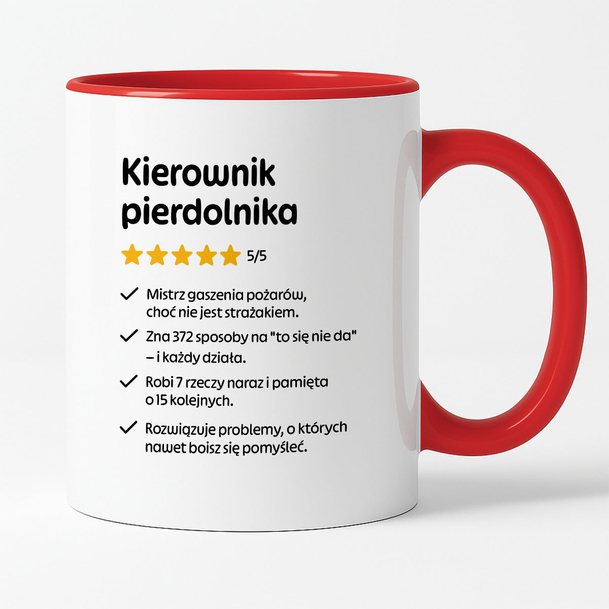 Kubek z nadrukiem "Kierownik pierdolnika"