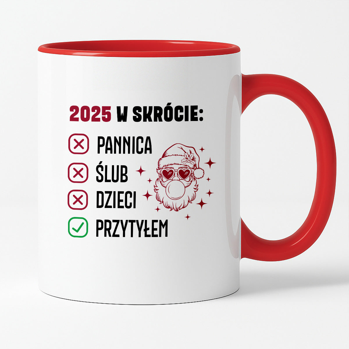 Kubek świąteczny z Mikołajem "2025 w skrócie" II