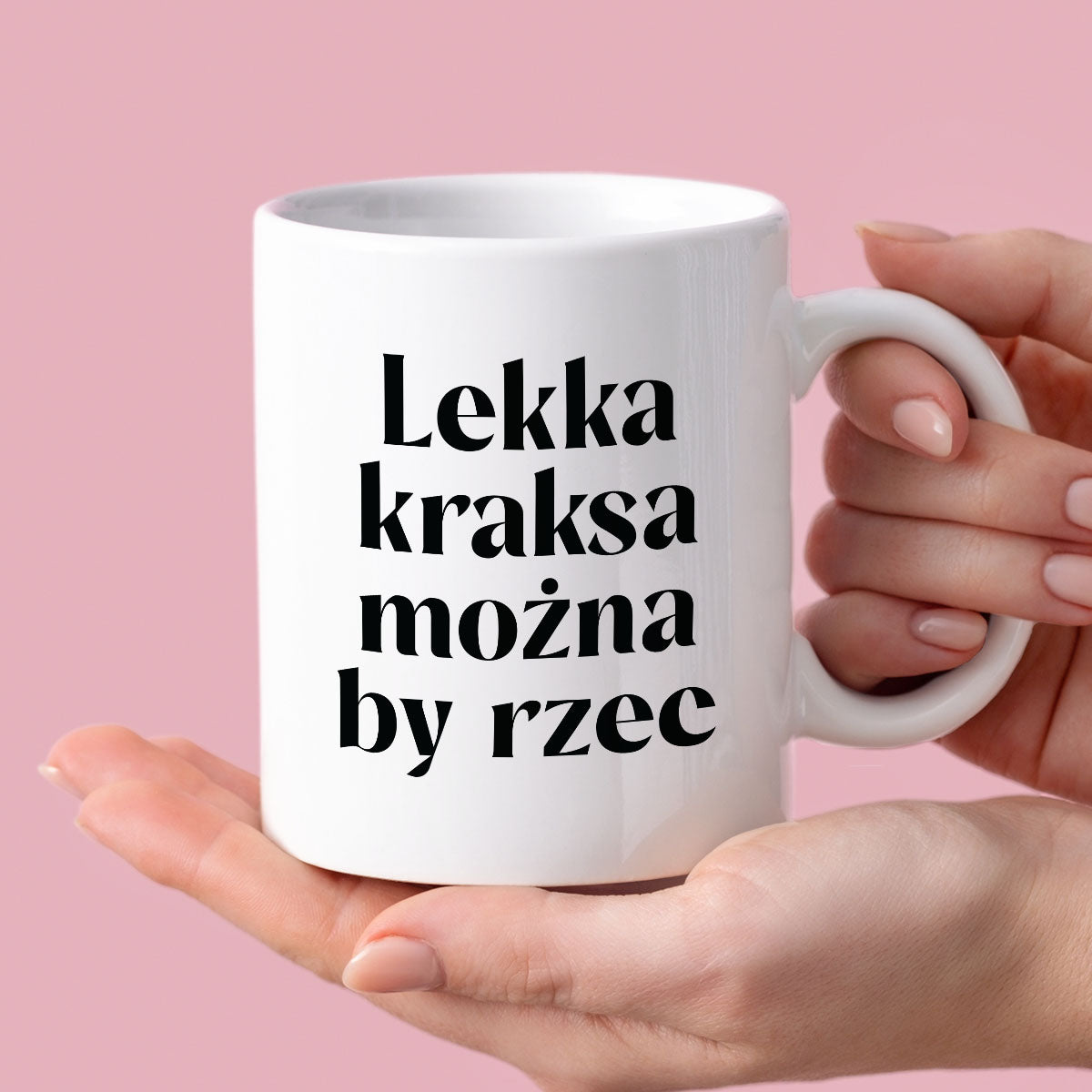 Kubek z nadrukiem "Lekka kraksa można by rzec" 330 ml