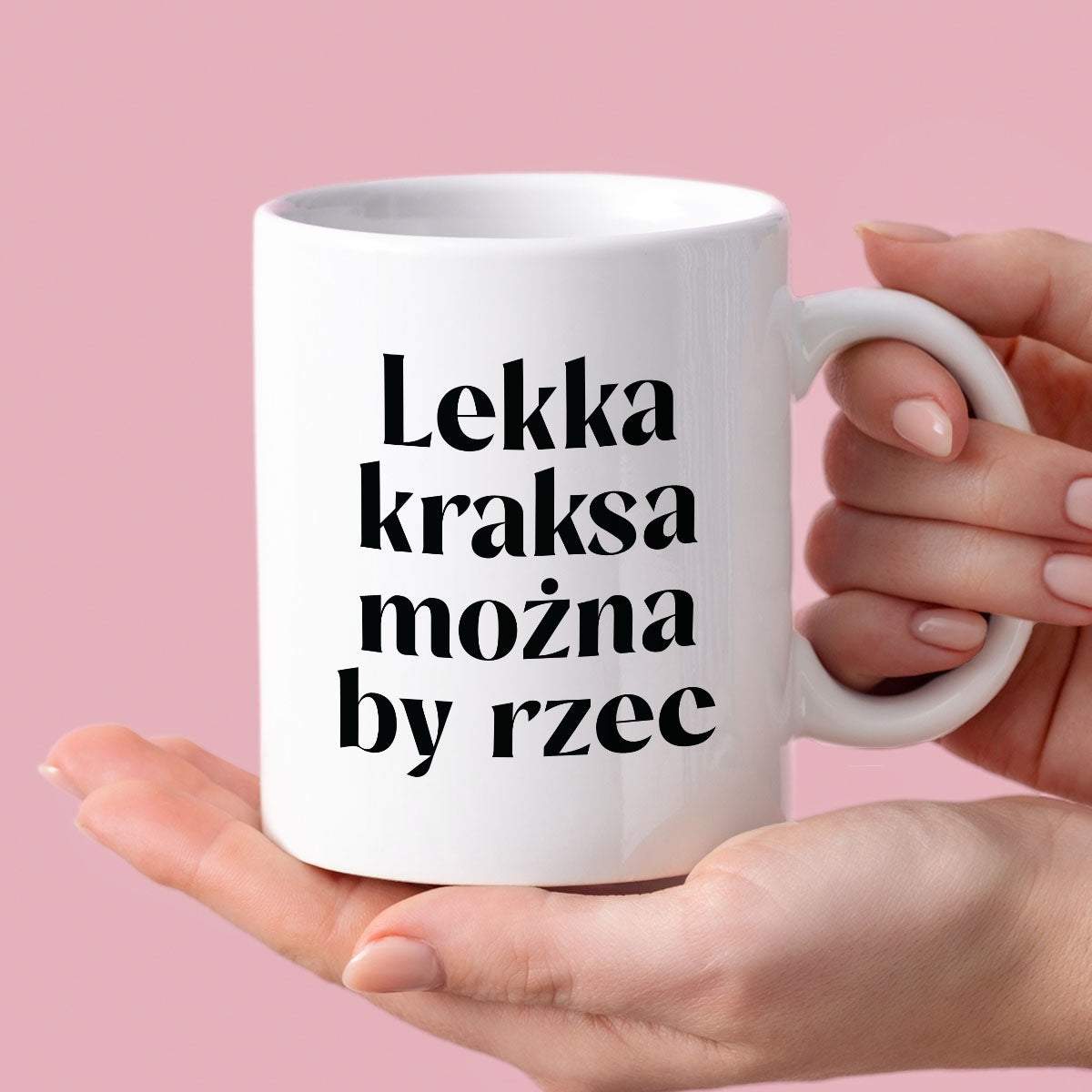 Kubek z nadrukiem "Lekka kraksa można by rzec" 330 ml