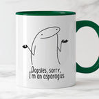 Kubek z nadrukiem "Oopsies, sorry,  I’m an asparagus"