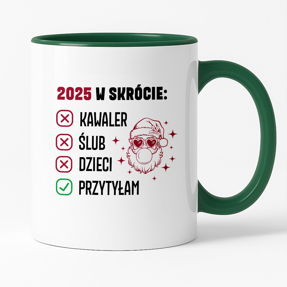 Kubek świąteczny z Mikołajem "2025 w skrócie" I