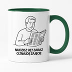 Kubek z nadrukiem "Nudzisz się? Zaraz Ci znajdę zajęcie" - Cytaty TATY - DZIEŃ TATY