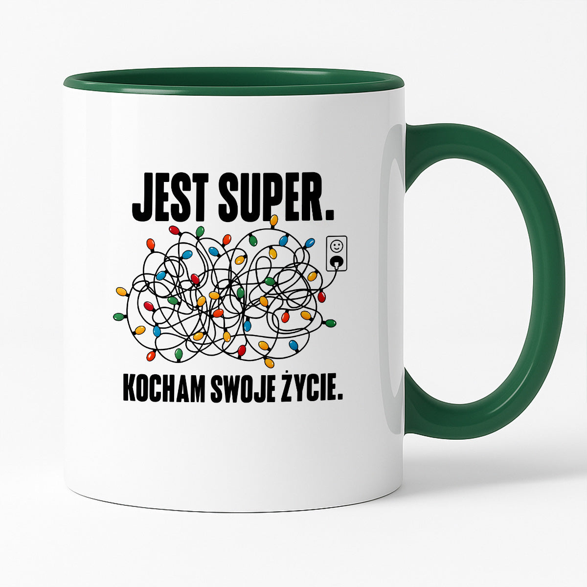 Kubek świąteczny "Jest super. Kocham swoje życie."