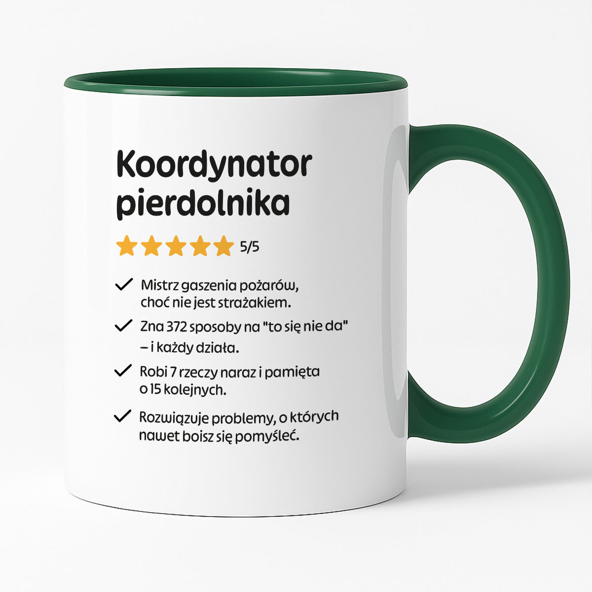 Kubek z nadrukiem "Koordynator pierdolnika"