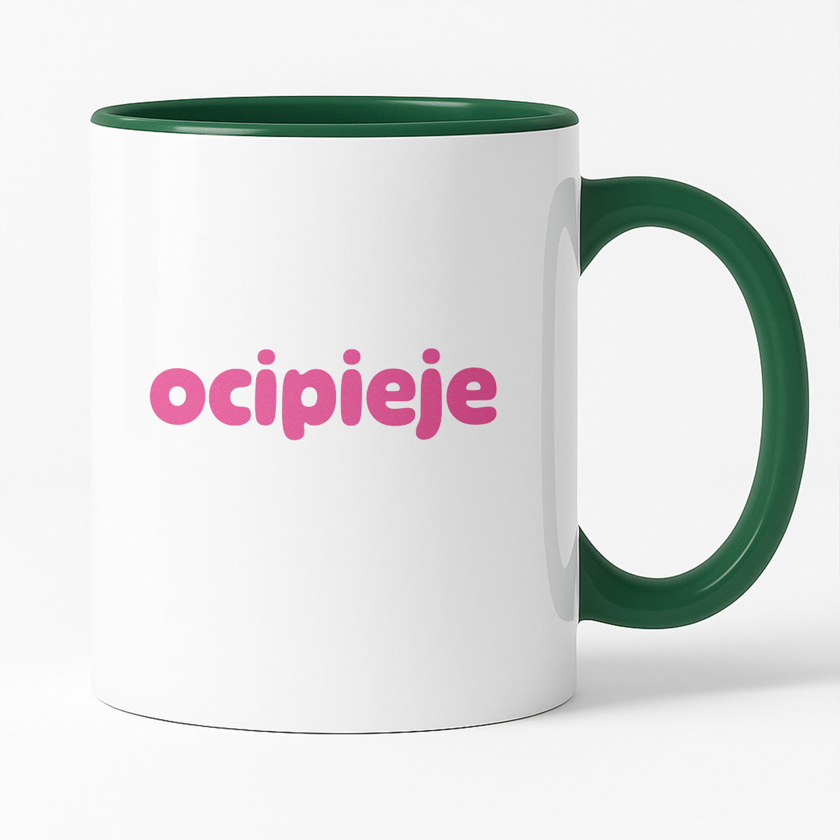 Kubek z nadrukiem "ocipieje"