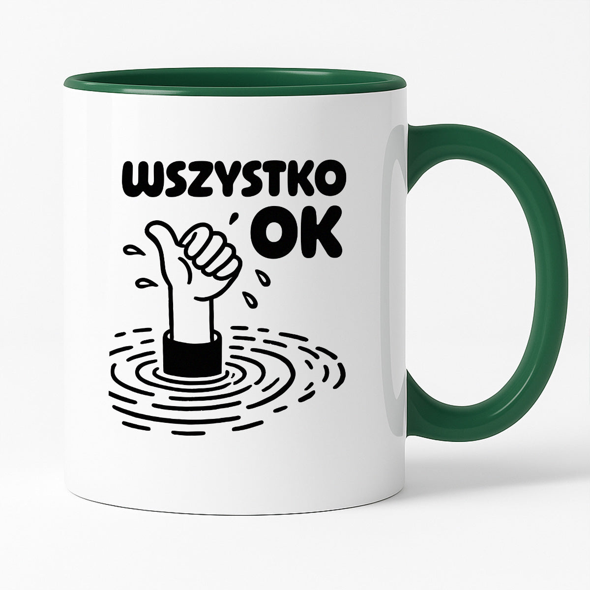 Kubek z nadrukiem - "Wszystko OK (prawie)"