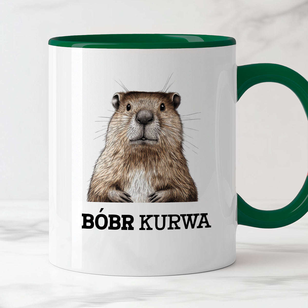 Kubek z nadrukiem "Bóbr kurwa"