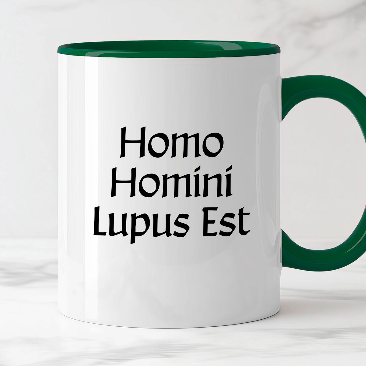 Kubek z nadrukiem "Homo Homini Lupus Est" v2