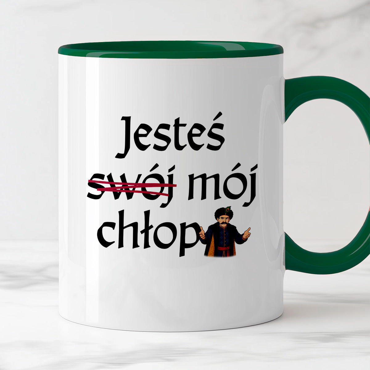 Kubek z nadrukiem "Jesteś (swój) mój chłop" v2