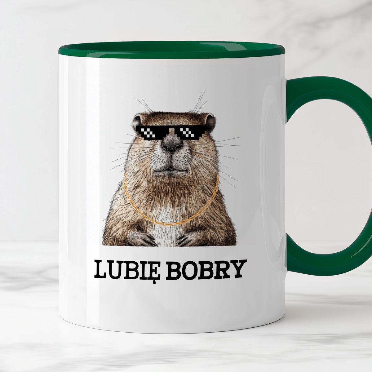 Kubek z nadrukiem "Lubię bobry"