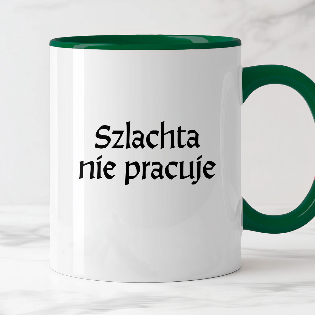 Kubek z nadrukiem "Szlachta nie pracuje" v2