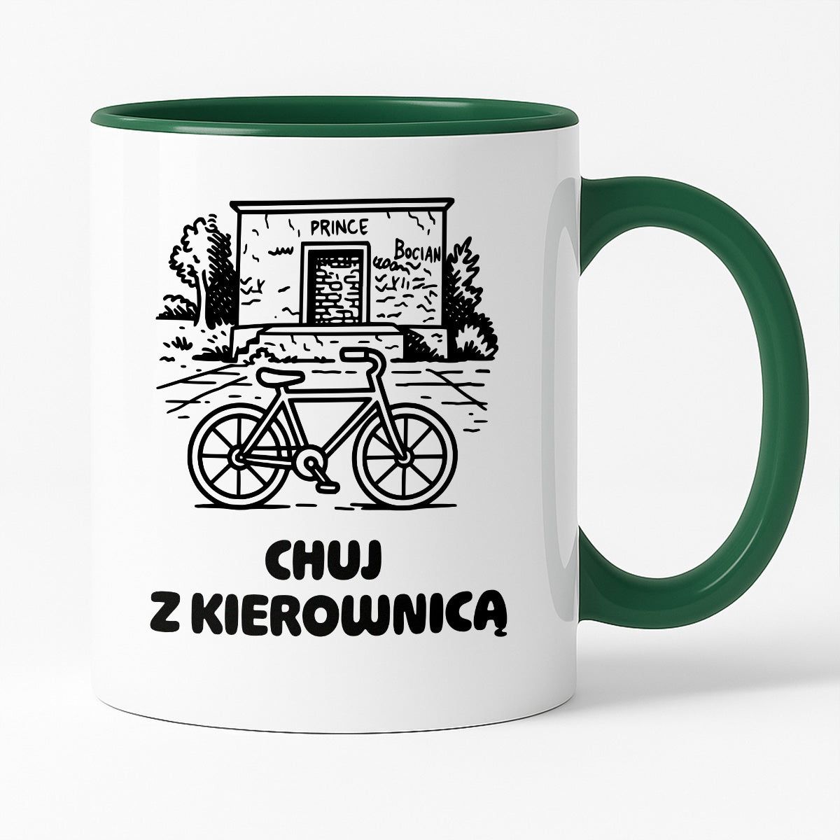Kubek z nadrukiem - HITY POLSKIEGO INTERNETU - PAWEŁ JUMPER - "Chuj z kierownicą"