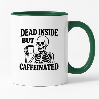 Kubek z nadrukiem "Dead inside but caffeinated"