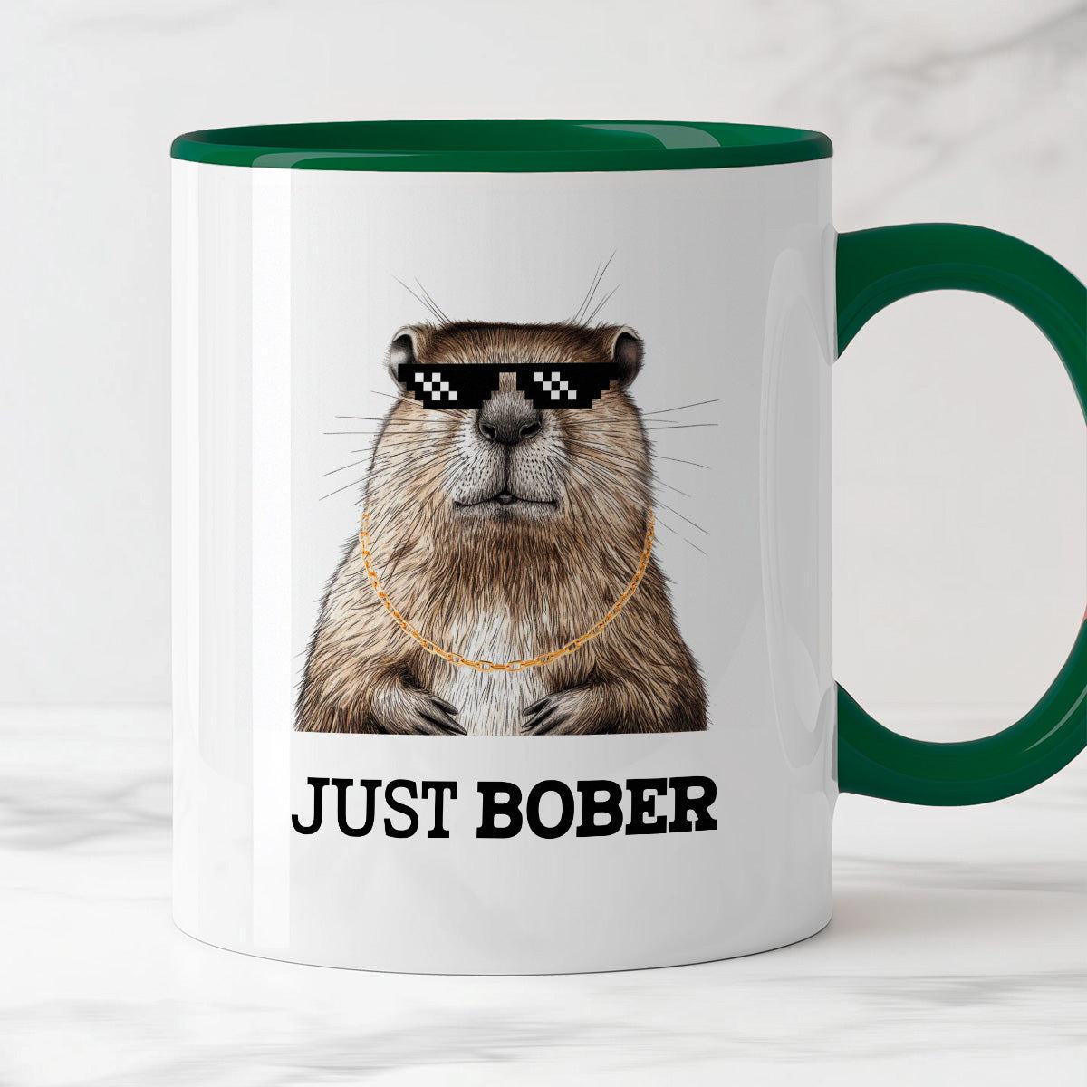 Kubek z nadrukiem "Just bober"