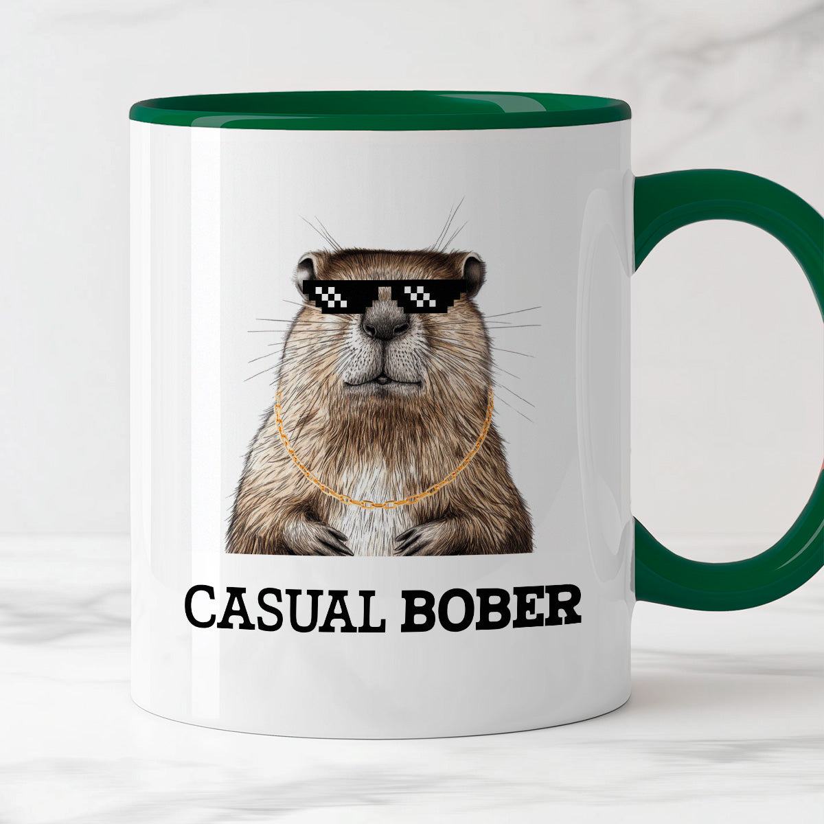 Kubek z nadrukiem "Casual bober"