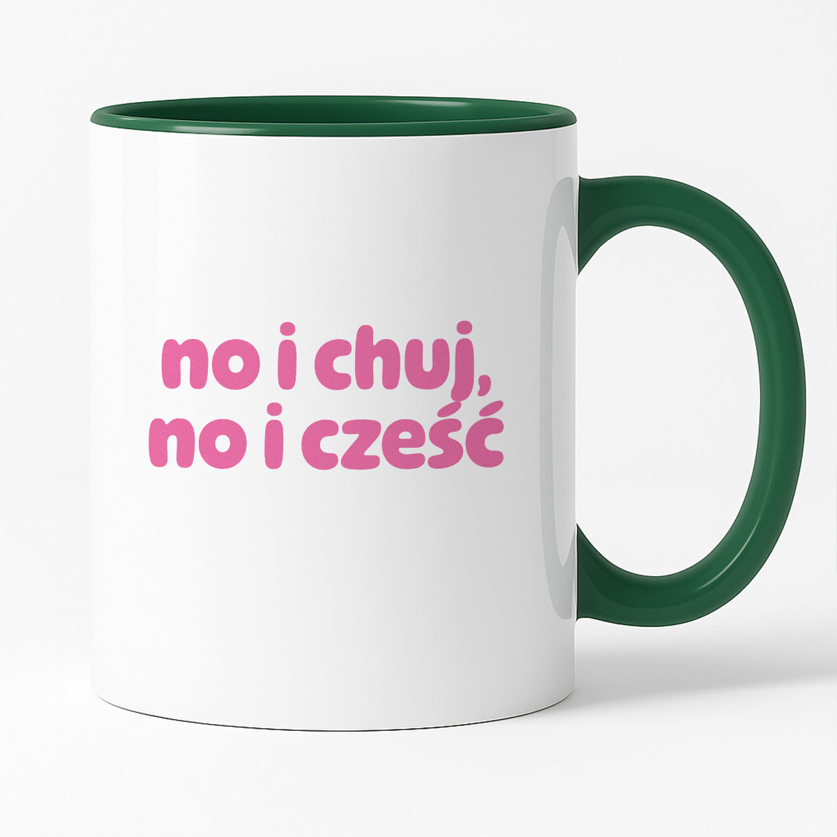 Kubek z nadrukiem "no i chuj no i cześć"