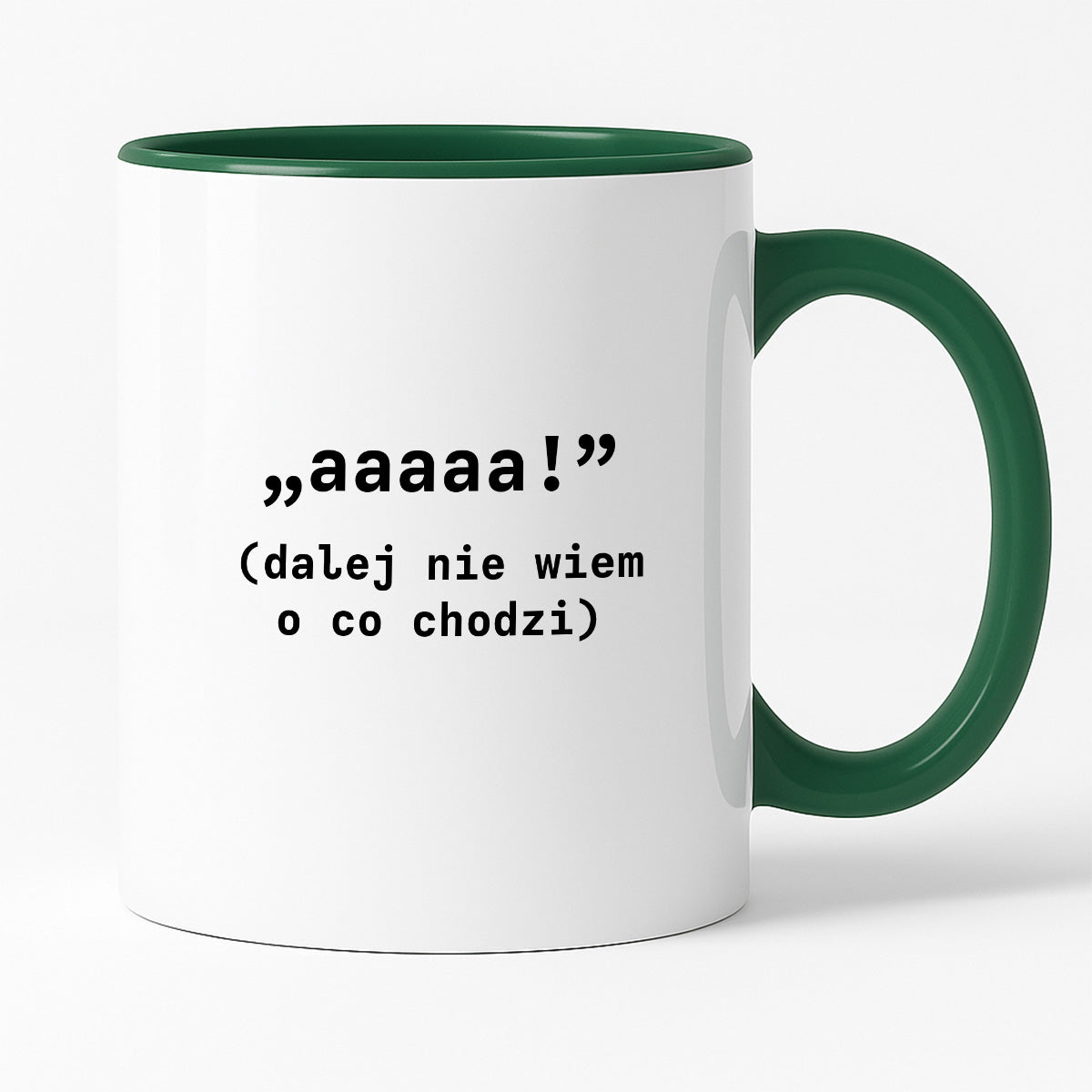Kubek z nadrukiem "aaaaa! (dalej nie wiem o co chodzi)"