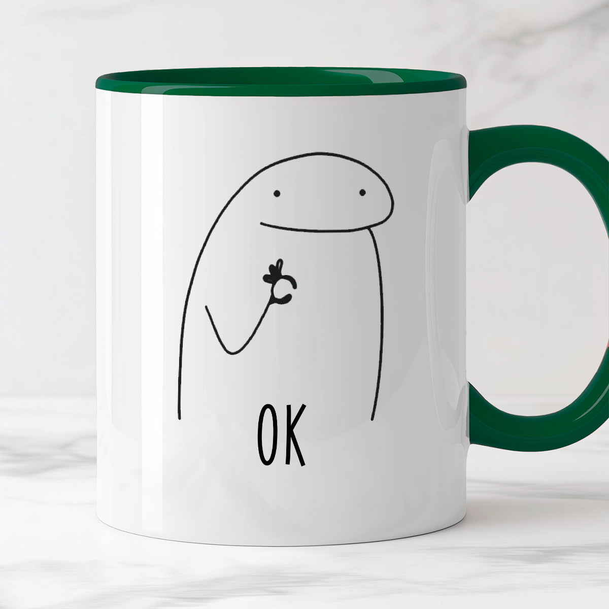 Kubek z nadrukiem "OK"