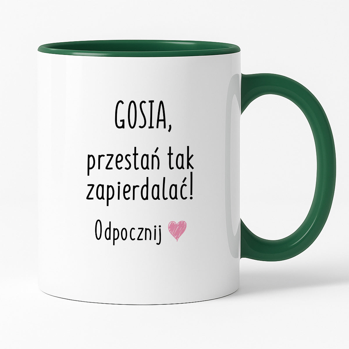 Kubek z dowolnym imieniem "Przestań tak zapierdalać. Odpocznij" II