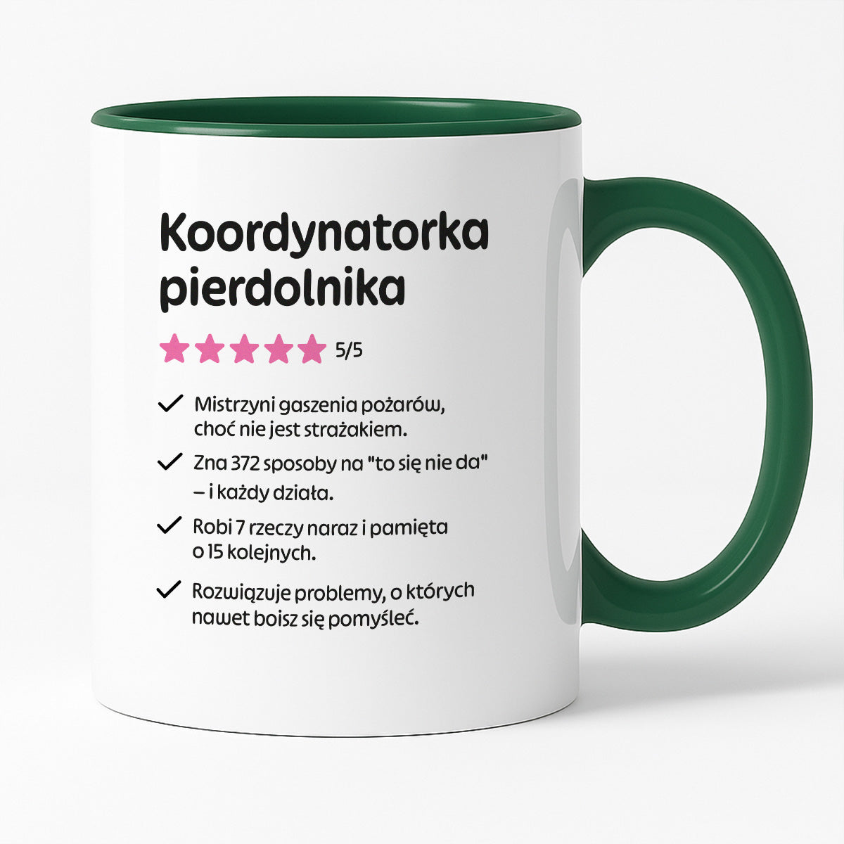 Kubek z nadrukiem "Koordynatorka pierdolnika"