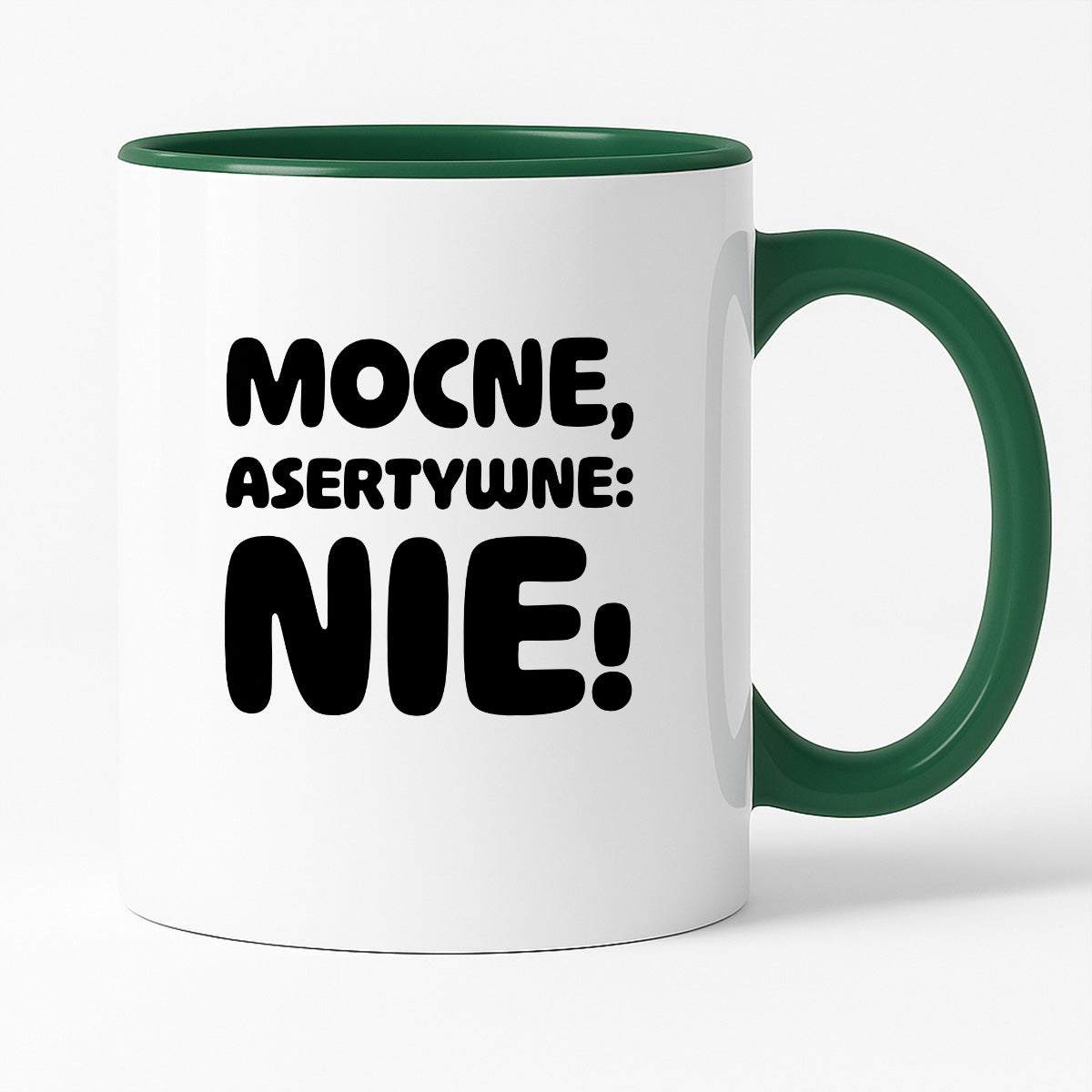 Kubek z nadrukiem "Mocne, asertywne: NIE!"