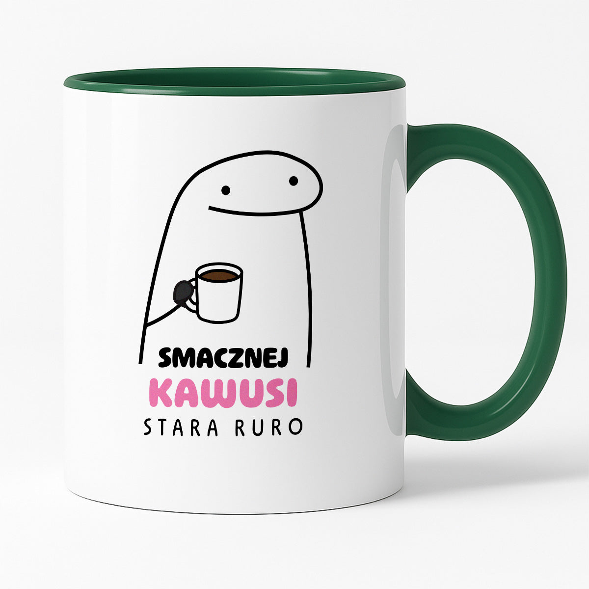 Kubek z nadrukiem - "Smacznej kawusi Stara Ruro" II