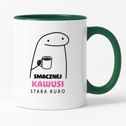 Kubek z nadrukiem - "Smacznej kawusi Stara Ruro" II