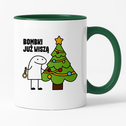 Kubek świąteczny mem "Bombki już wiszą"