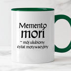 Kubek z nadrukiem "Memento mori - mój ulubiony cytat motywacyjny" v2