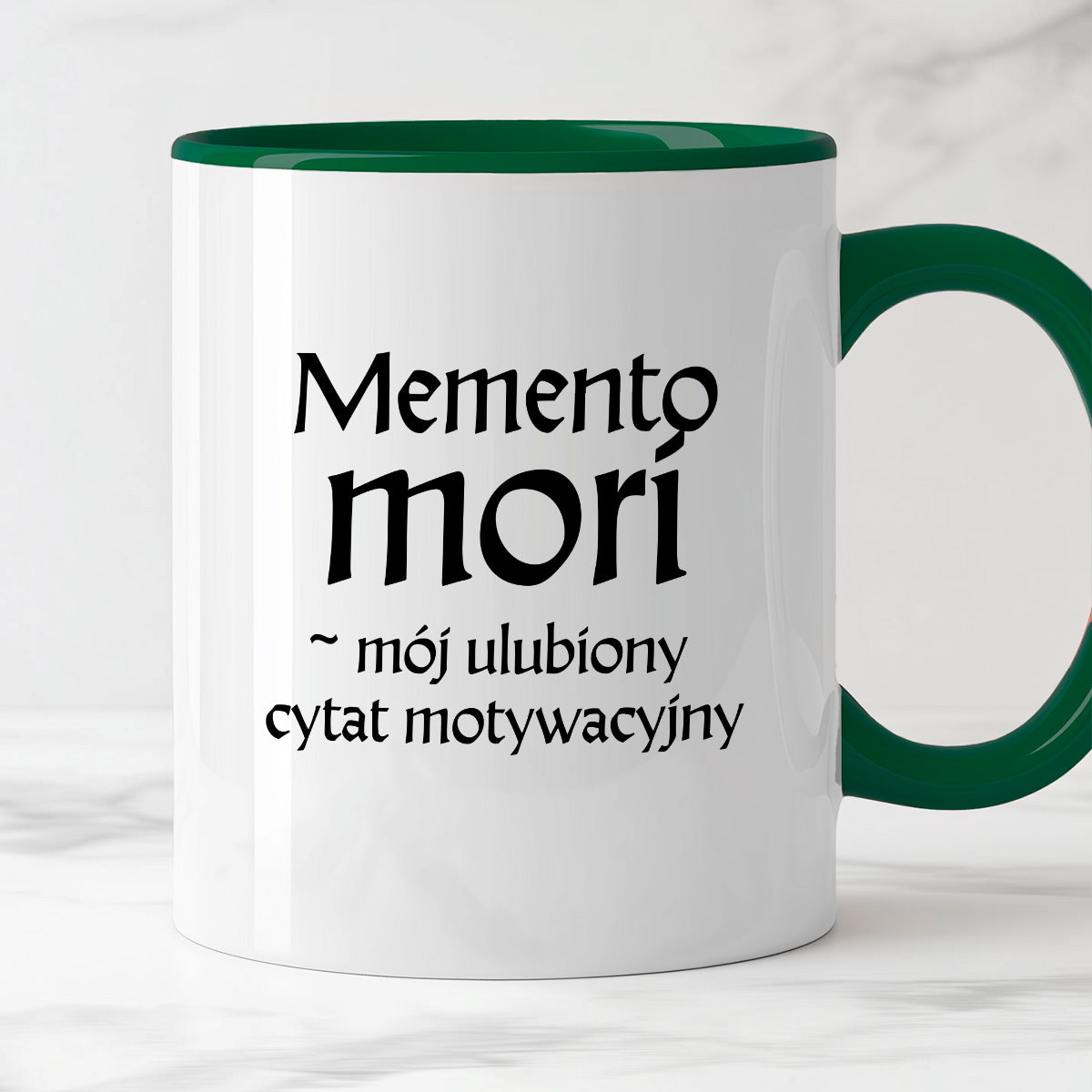 Kubek z nadrukiem "Memento mori - mój ulubiony cytat motywacyjny" v2