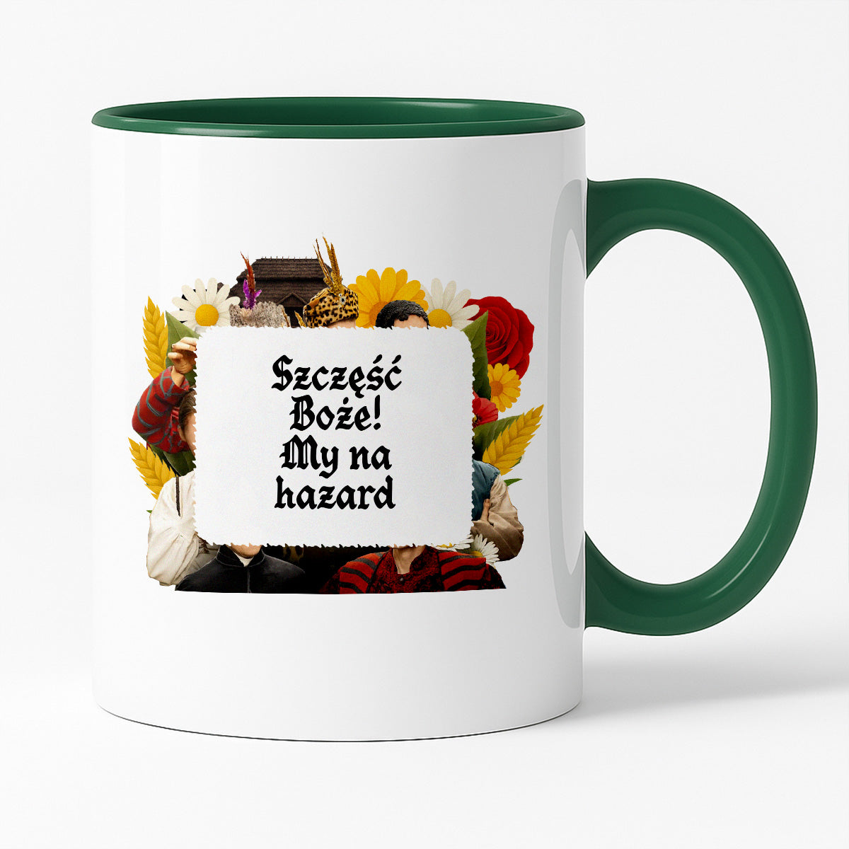 Kubek z nadrukiem "Szczęść Boże! My na hazard" NOWE 1670