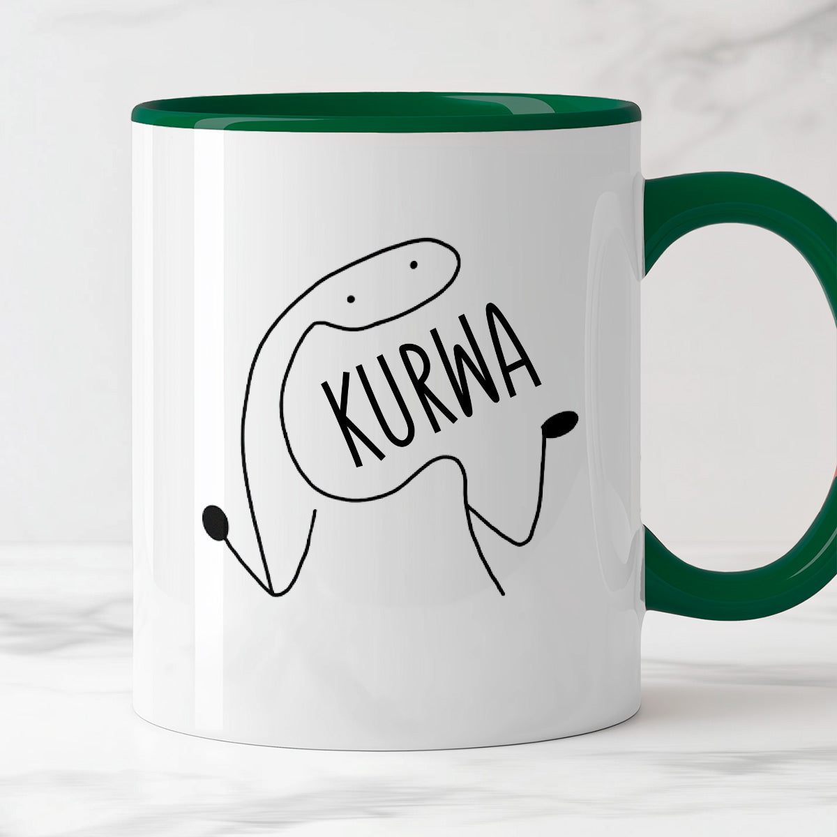 Kubek z nadrukiem "KURWA"