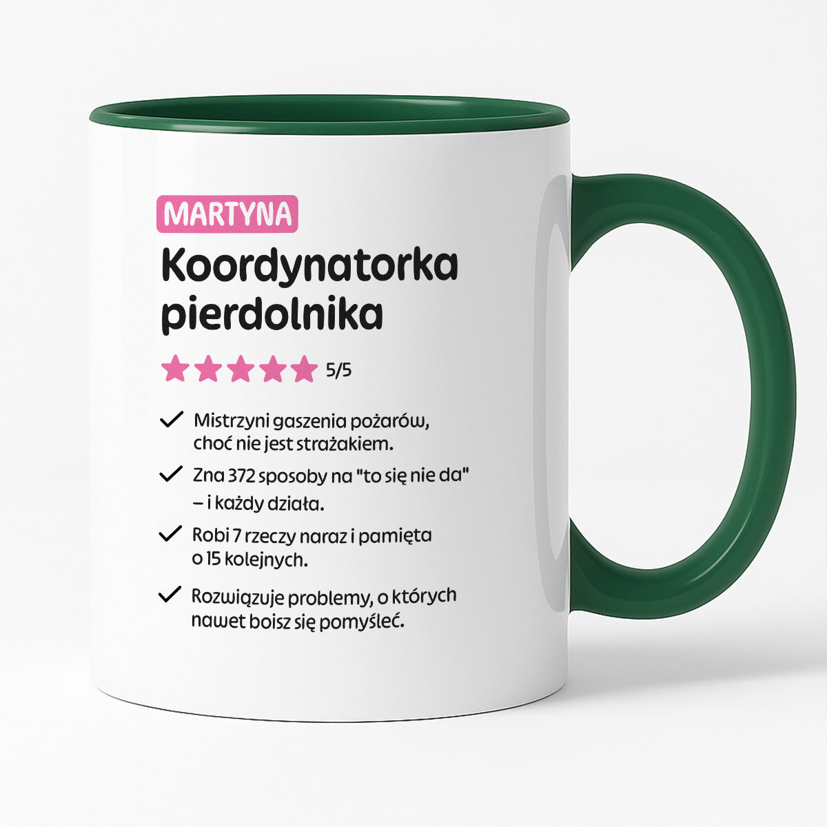 Kubek spersonalizowany z nadrukiem "Koordynatorka pierdolnika"