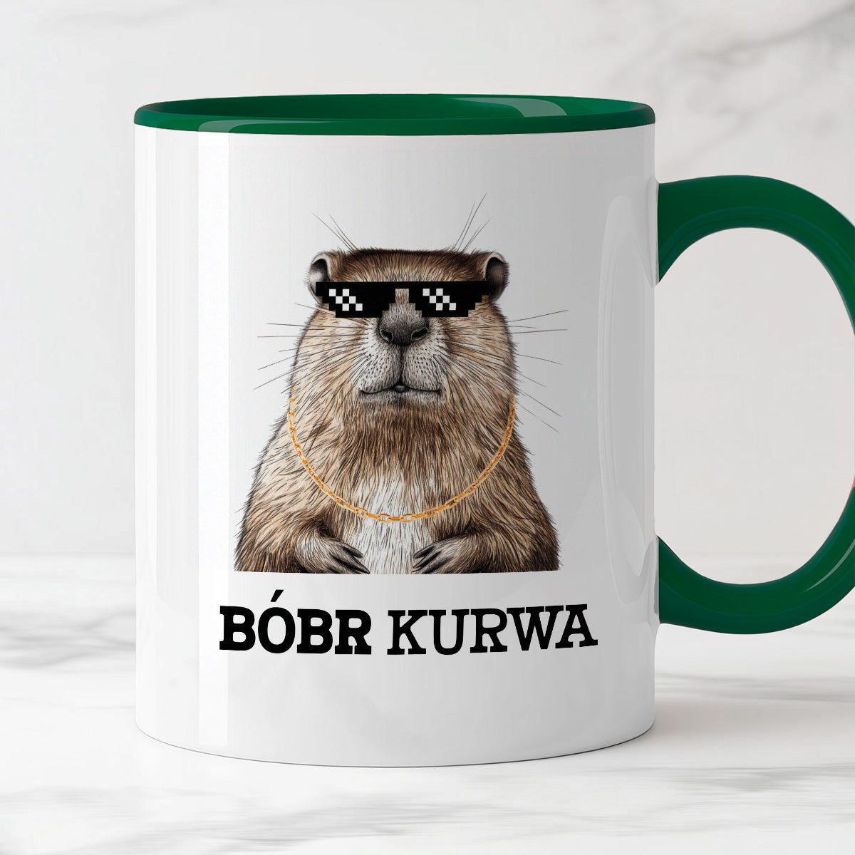 Kubek z nadrukiem "Bóbr kurwa" 😎